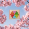 Colorful triangular bean puzzle board DIY house Trendy toy puzzle board Application Scenario